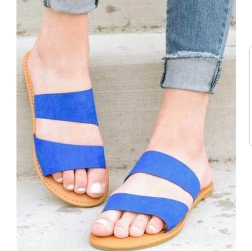 Fun Easy Breezy Vegan Summer Flat Slides